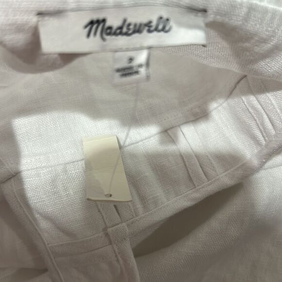 Madewell Embroidered Tank Mini Dress in Linen in White NWT size 2 - Picture 12 of 14